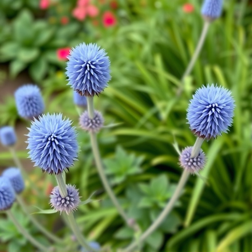 Botanika, Zahradnictví: eryngium sirius