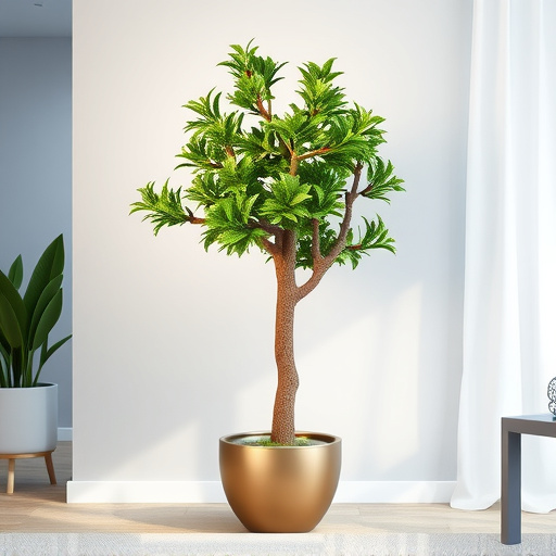 Design a dekorace: umělý stromek 3d v květináči