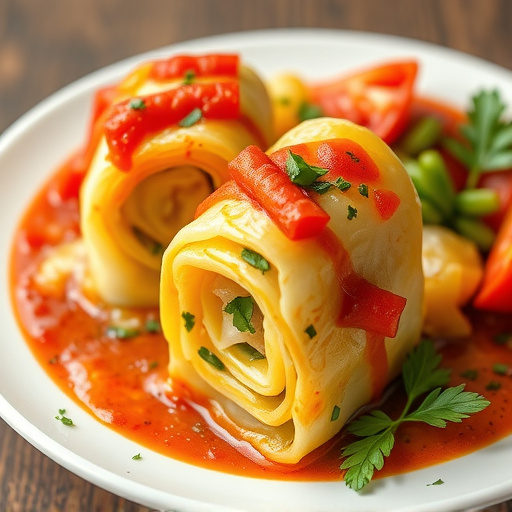 Gastronomie: zelné závitky